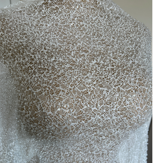 CHANTILLY BASE PEARL BEADED LACE